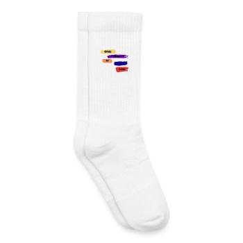 Ein Tag nach dem anderen Pinsel Zitat - Kinder Tennissocken - Weiß - Rechts