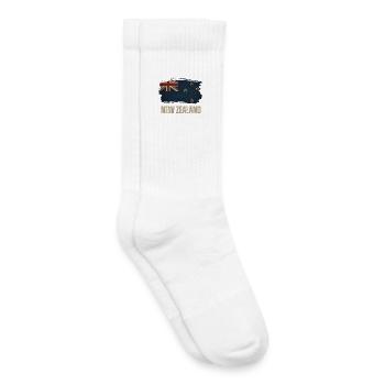 Drapeau Grunge de la Nouvelle-Zélande - Chaussettes de tennis bio enfant - blanc - Droite