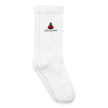 Forêt Noire Voleurs Baies Sauvages Arbre de Noël - Chaussettes de tennis bio enfant - blanc - Droite