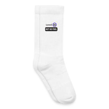 Niveau B2, mais pas idiot - Chaussettes de tennis bio enfant - blanc - Droite