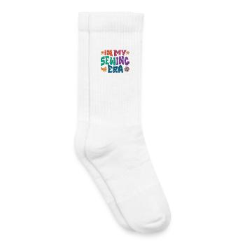 À l’époque de la couture - Chaussettes de tennis bio enfant - blanc - Droite