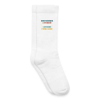 Before You Bother Me Tech Checks - Kids Tennis Socks - white - Right