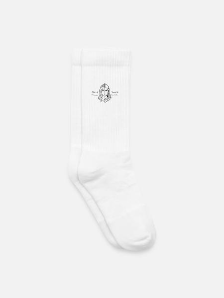 Woman's Princess Look & Warrior Mental - Kids Tennis Socks - white