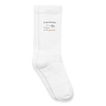 J’ai mesuré – Maman, tu es géniale ! - Chaussettes de tennis bio enfant - blanc - Droite