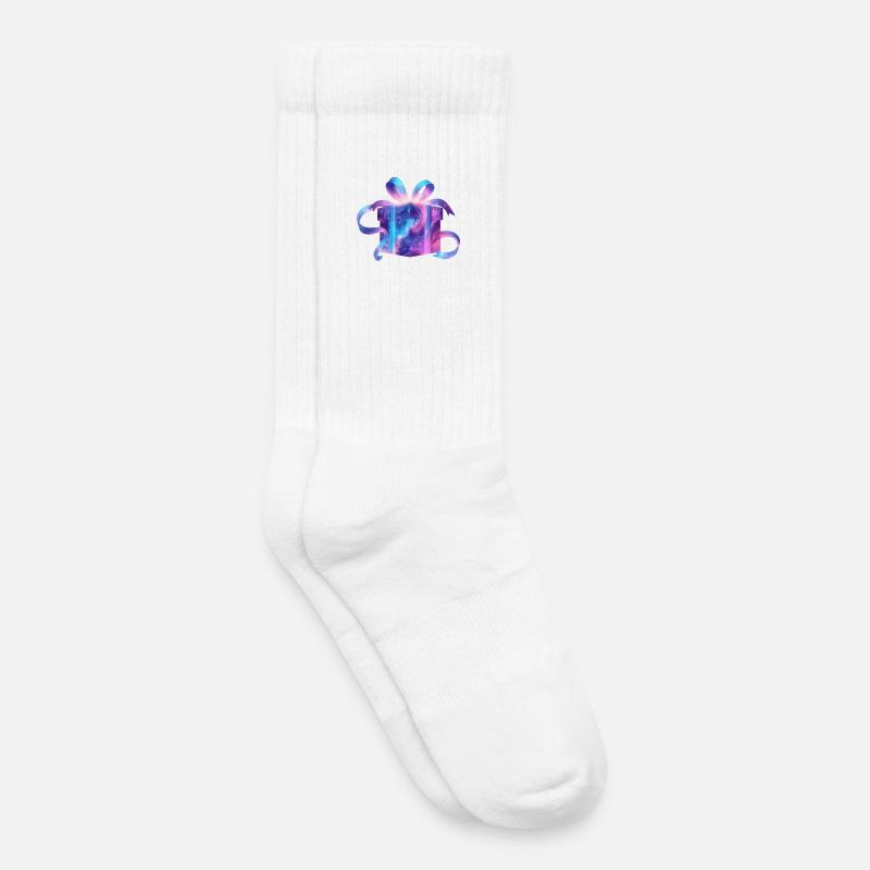 Ätherisches Galaxiegeschenk - Kinder Tennissocken - Weiß