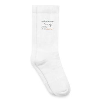 J’ai mesuré : Chérie, tu es géniale - Chaussettes de tennis bio enfant - blanc - Droite