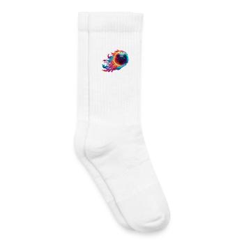 Football de feu - Feu de balle de football - Chaussettes de tennis bio enfant - blanc - Droite