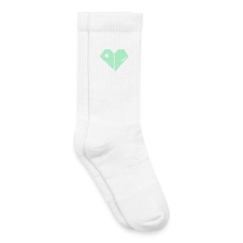 Mint Herz Split Minimalist - Kinder Tennissocken - Weiß - Rechts