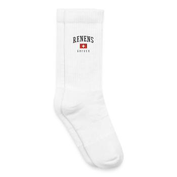 Renens – Schweizer Identität aus dem Kanton Waadt - Kinder Tennissocken - Weiß - Rechts