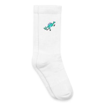 Rollerskates_Dino - Chaussettes de tennis bio enfant - blanc - Droite