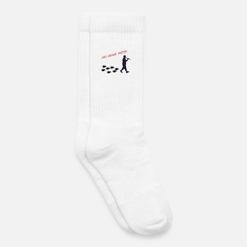 Sei Keine Ratte – Mut zur Ehrlichkeit - Kinder Tennissocken - Weiß