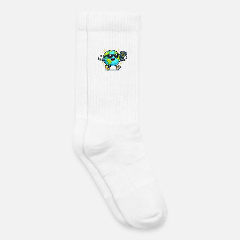 Globe Buddy Pass-Abenteuer - Kinder Tennissocken - Weiß