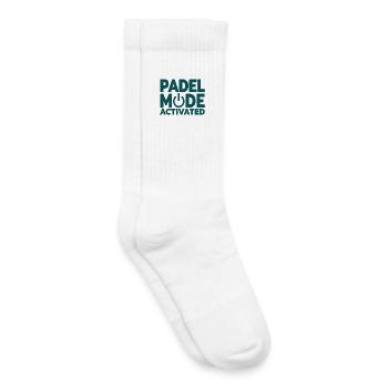 Padel Fashion Bouton d’Alimentation Activé Style Sport - Chaussettes de tennis bio enfant - blanc - Droite
