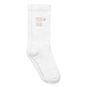 THE DAD – Design audacieux et classique de la déclaration paternelle - Chaussettes de tennis bio enfant - blanc - Droite