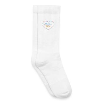 Maman est la meilleure - cœur - personnalisable - Chaussettes de tennis bio enfant - blanc - Droite