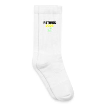 Retired 2026 Rente Palme - Kinder Tennissocken - Weiß - Rechts