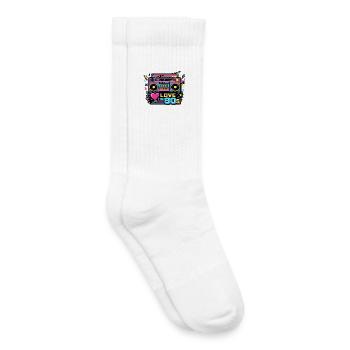 Love the 80s Neon Boombox - Kids Tennis Socks - white - Right