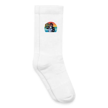 Retro Dschungel Vibes für Musik & Gorilla Fans - Kinder Tennissocken - Weiß - Rechts