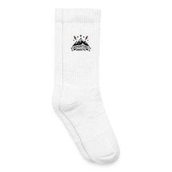 Berge Adventure Awaits Coat of Arms - Kids Tennis Socks - white - Right