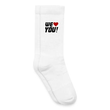 Silhouette en contraste de cœur - Chaussettes de tennis bio enfant - blanc - Droite