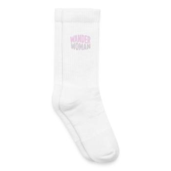 Wanderfrau Gradient Typo - Kids Tennis Socks - white - Right