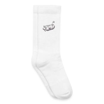 Samoyèdes Propriétaires de Samoyèdes Amants Samoyèdes - Chaussettes de tennis bio enfant - blanc - Droite