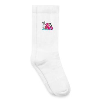 Doktor Lama und die Zahlen - Kinder Tennissocken - Weiß - Rechts