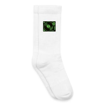 Platine Techno DJ Mixer Vinyl Rave - Chaussettes de tennis bio enfant - blanc - Droite