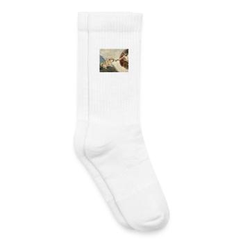 Mème du chien God God Hand Pomeranian Dog - Chaussettes de tennis bio enfant - blanc - Droite
