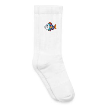 Bunter Tropischer Fisch - Kinder Tennissocken - Weiß - Rechts