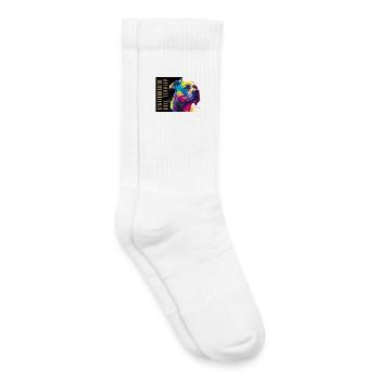 Staffie Head Popart - 050 - Kids Tennis Socks - white - Right