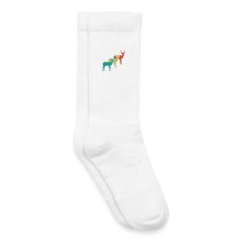 Antilopen Silhouetten Vintage - Kinder Tennissocken - Weiß - Rechts