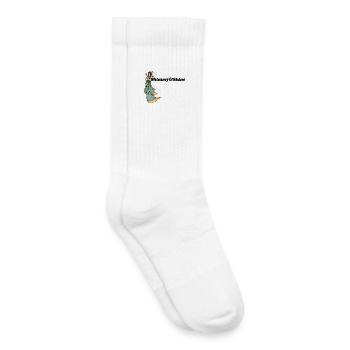 Shimmy Goddess in Green - Kids Tennis Socks - white - Right