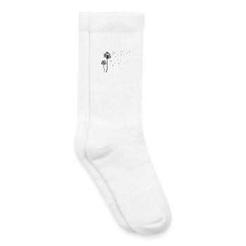 Beau pissenlit, ;) ludique et aéré - Chaussettes de tennis bio enfant - blanc - Droite