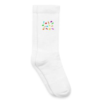 Colorful hands & feet - Kids Tennis Socks - white - Right