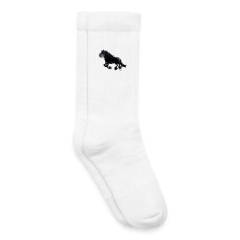Frison noir - Frison Cheval - Chaussettes de tennis bio enfant - blanc - Droite