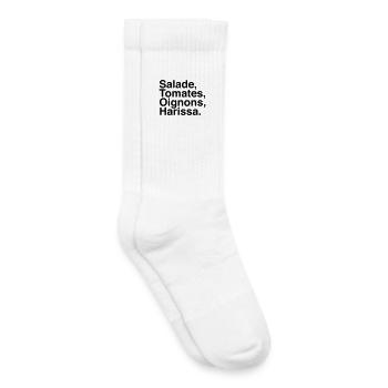 Salade Tomate Oignons Harissa - Chaussettes de tennis bio enfant - blanc - Droite