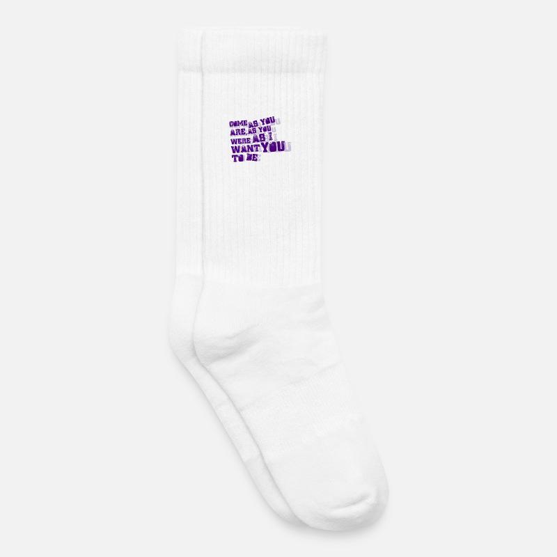 Nirvana - Venez comme vous êtes - Chaussettes de tennis bio enfant - blanc