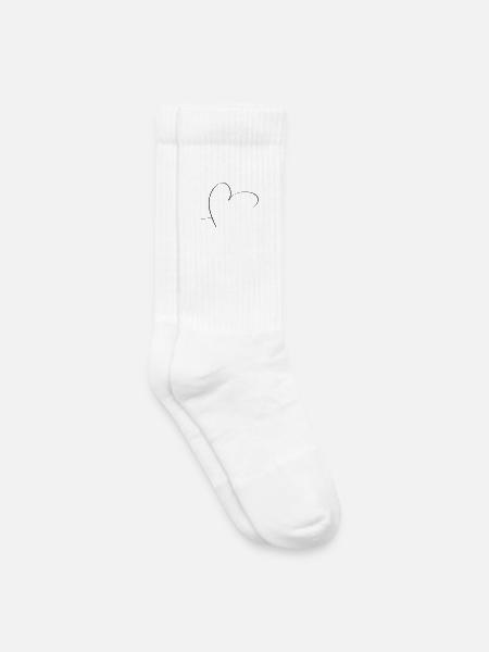 Herz - Kinder Tennissocken - Weiß