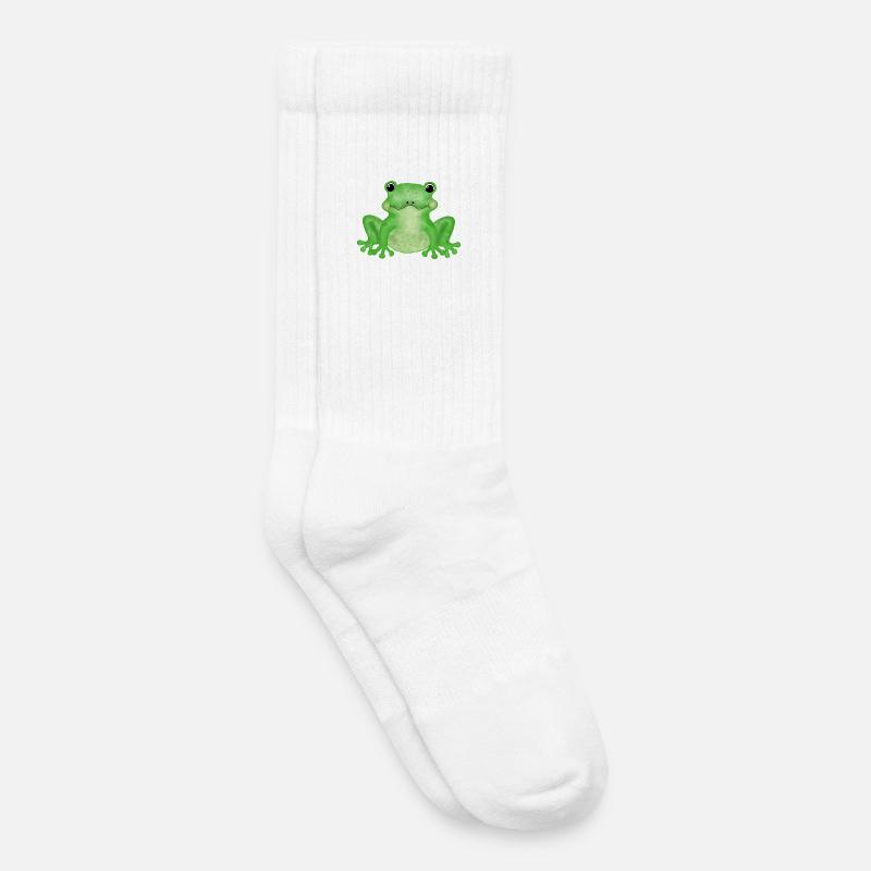 Frosch - Kinder Tennissocken - Weiß