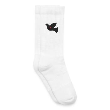 Taube Friedenstaube - Kinder Tennissocken - Weiß - Rechts