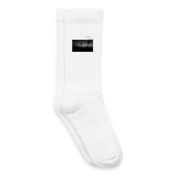 Ambiance estivale, palmiers, été, vacances, amusement, dicton - Chaussettes de tennis bio enfant - blanc - Droite