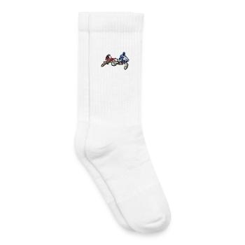 Motocross - Chaussettes de tennis bio enfant - blanc - Droite