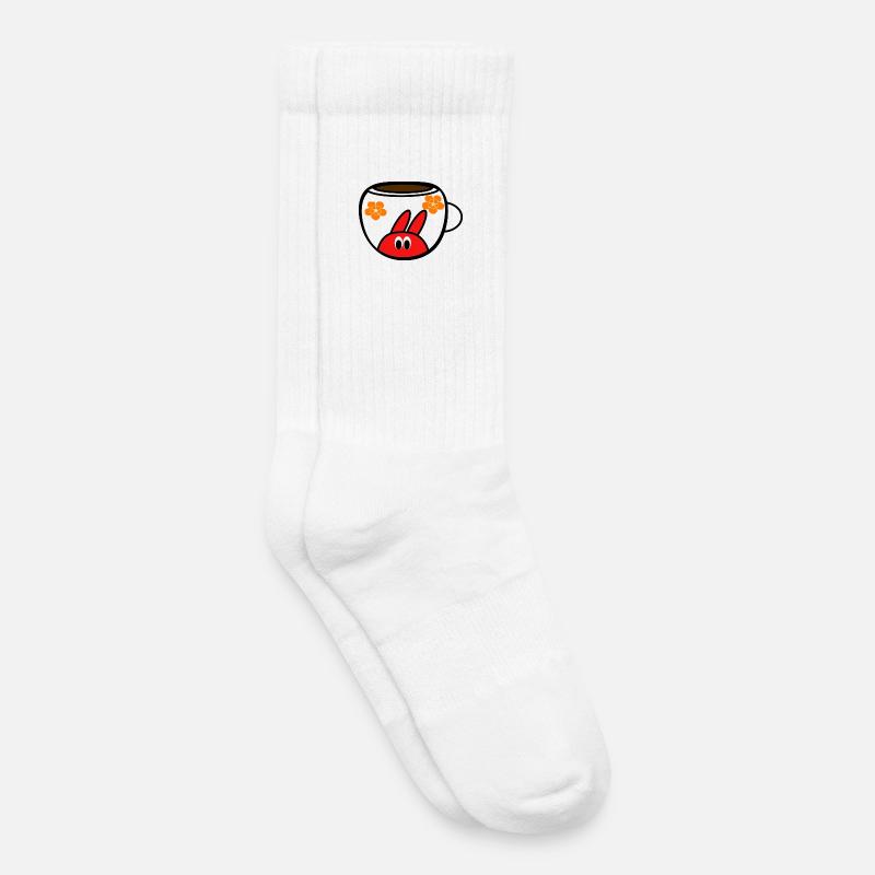 Kaffeezeit - Kinder Tennissocken - Weiß
