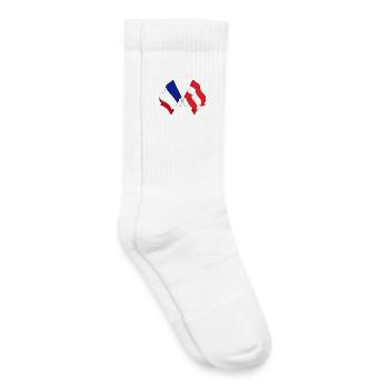 Flag of France and flag of Austria - Kids Tennis Socks - white - Right