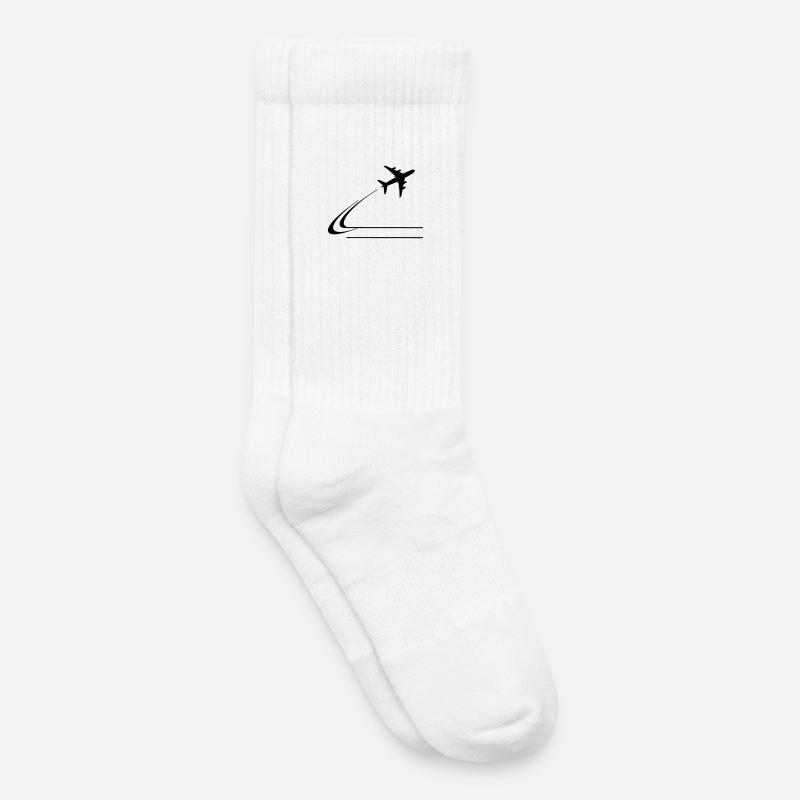 Vom Flugzeug wegfliegen - Kinder Tennissocken - Weiß