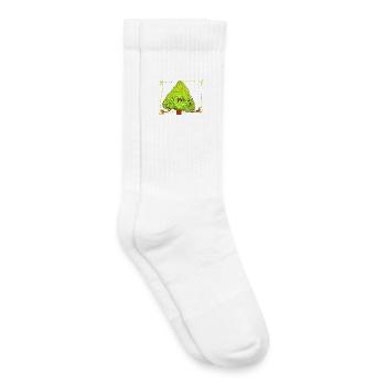 Arbre fantastique avec des paillettes - Chaussettes de tennis bio enfant - blanc - Droite