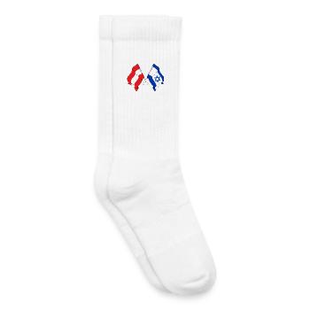 Drapeau Autriche, drapeau Israël - Chaussettes de tennis bio enfant - blanc - Droite