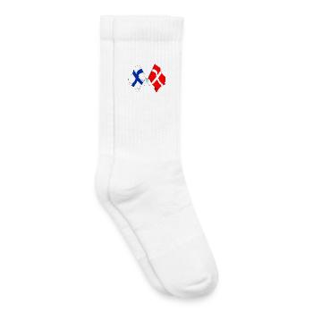 Flagge Finnland, Flagge Dänemark - Kinder Tennissocken - Weiß - Rechts