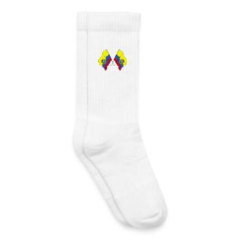Des drapeaux traversaient l’Équateur - Chaussettes de tennis bio enfant - blanc - Droite